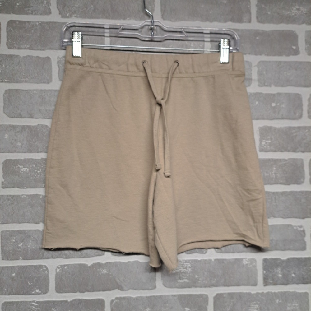 STANDARD James Perse French Terry ‎ Waist Elastic Shorts in Beige SZ 0 NWOT - Picture 3 of 9